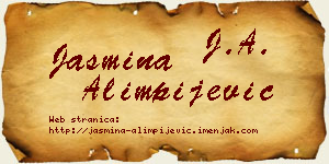 Jasmina Alimpijević vizit kartica